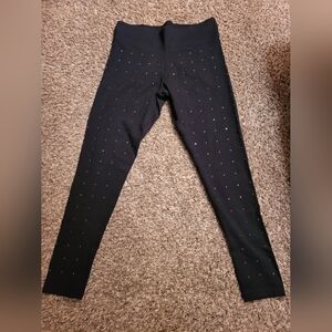 PINK yoga pants multi color rhinestones